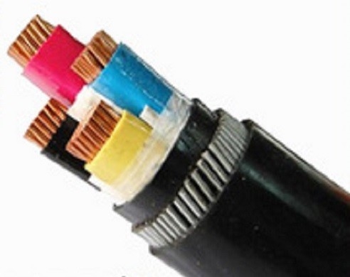 China Shaped Conductor PVC Armoured Cable Black Sheath Color CE IEC Certification supplier