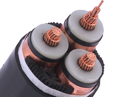 China 3 Core 12.7/22KV 3x185SQMM  Unarmored Underground PVC XLPE Cable supplier